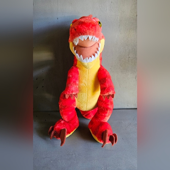 19" Build A Bear Red Dinosaur T Rex‎ Velociraptor Bab Kids Plush Stuffed Animal - Picture 1 of 5